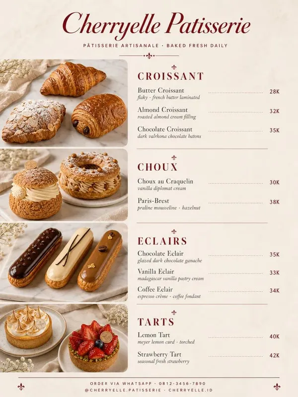 Menu F&B